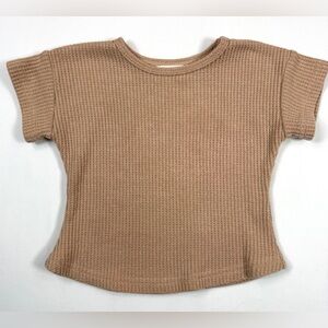 RIVI & KIN‎ Baby Knit Top 6–12M Soft Waffle Texture Neutral Cozy Minimalist